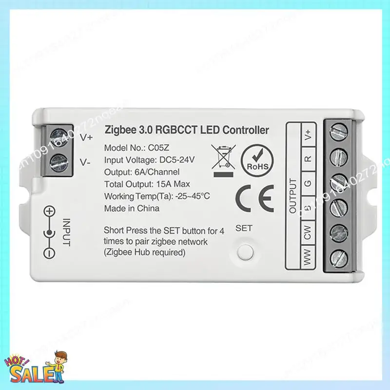 

N08R Light Strip Controller RGB Light Strip Controller TUYA Smart Life APP Control Dimmer Light Strip Controller RGBCCT