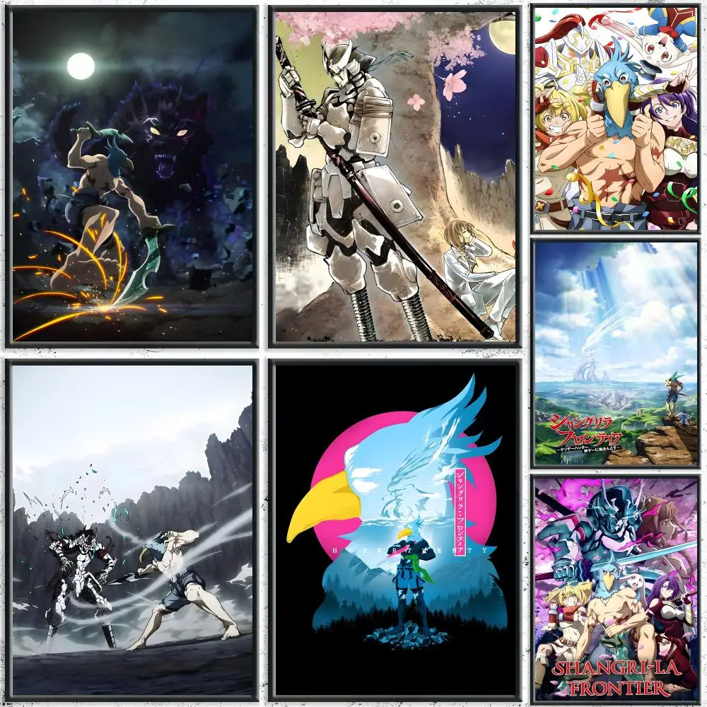 Fantasy Anime Shangri-La Frontier Poster HD Self-Adhesive No Residue After Removal Ideal for All Kinds of Wall Decor