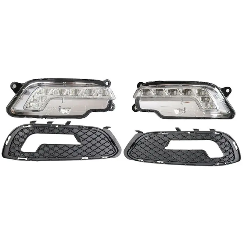 A13Z-Grille Cover Included LED Daytime Running Light Kit For Mercedes Benz E Class W212 2010-2013 Car Accessories