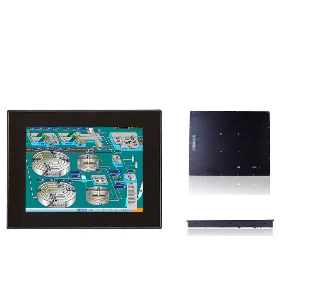 

High Brightness 10.4,12,15,17,19 Inch VGA+HDMI Vertical Ports Embedded Monitor Industrial Rugged Flat Displays Capacitive Touch