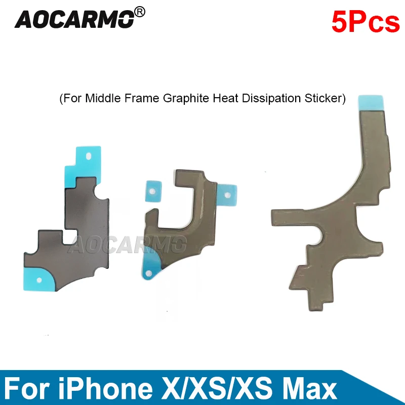

Aocarmo 5 шт. для iPhone X XS Max средняя рамка наклейка для рассеивания тепла