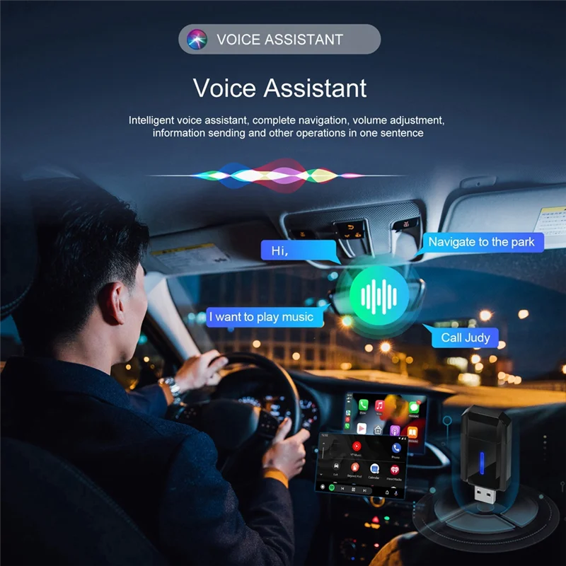 

A80X-2 In 1 Wireless Carplay Adapter&Android Auto Wireless Carplay Adapter Type-C USB Plug & Play Wireless Carplay Adapter