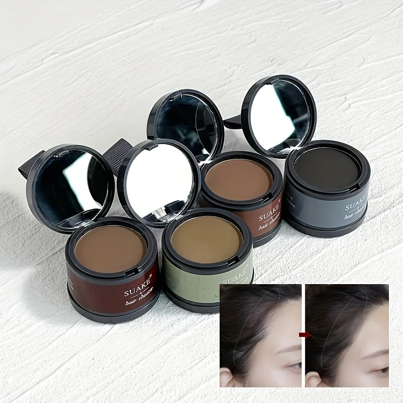 1pc Hair Line Powder Black Brown Root Cover Up Natural Instant Waterproof Hairline Shadow Powder Hair Concealer Coverage 4colors