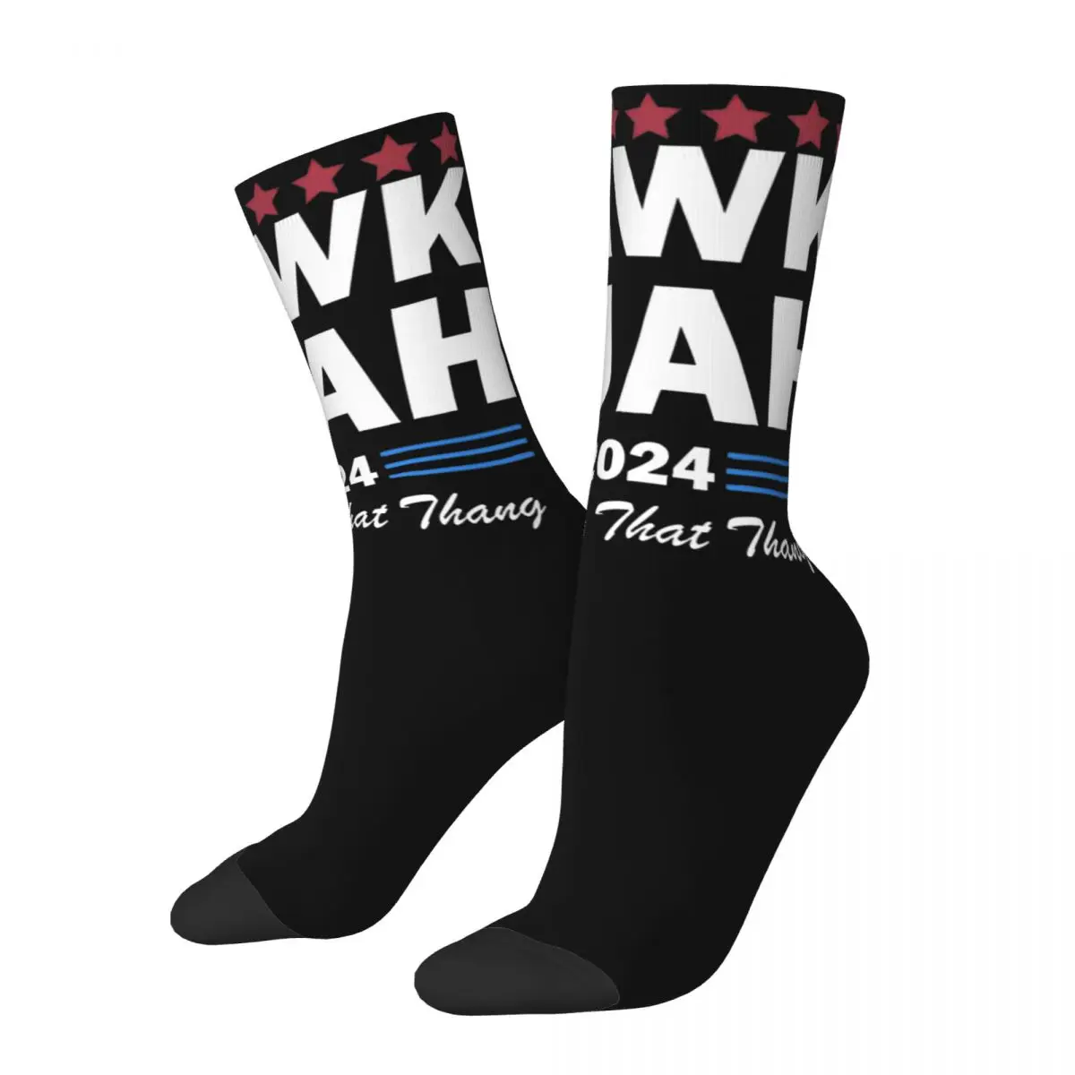 

Hawk Tuah Spit On That Thang 2024 Theme Design Crew Socks Stuff for Men Women Sweat Absorbing Printing Socks