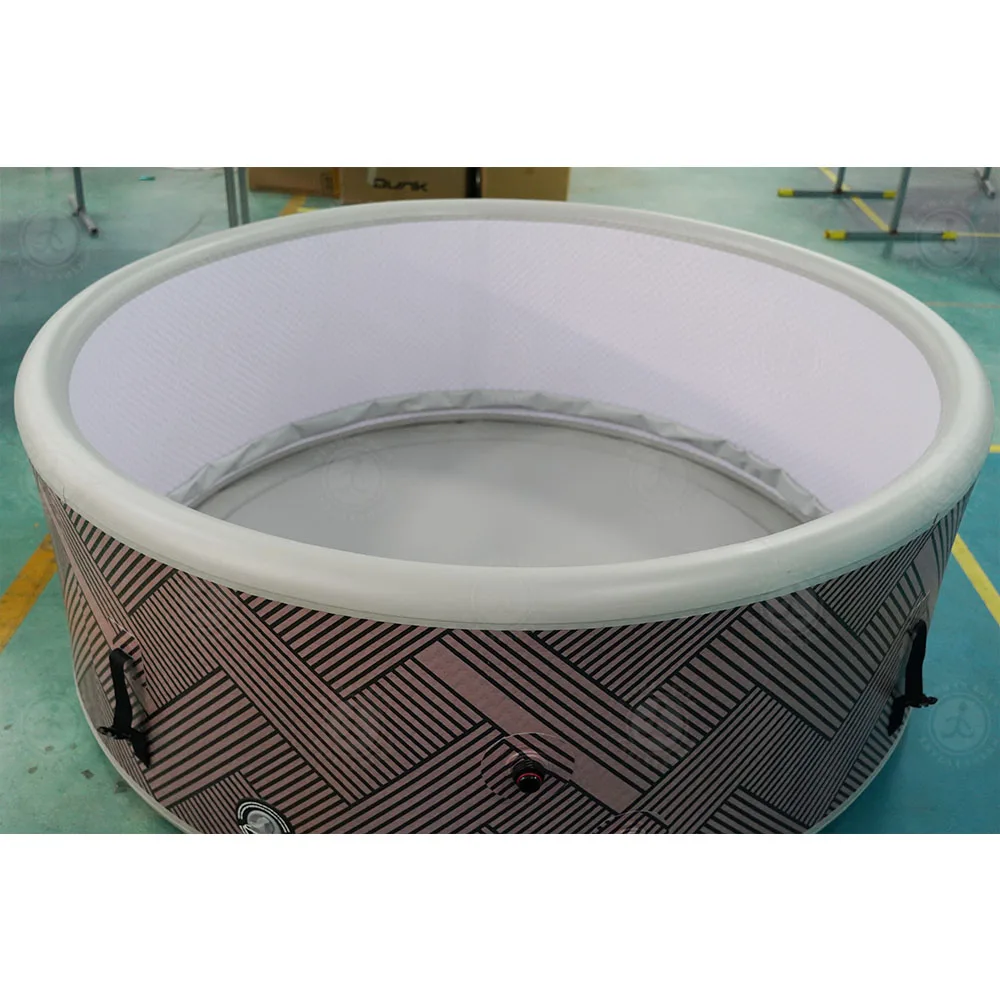 حوض سبا قابل للنفخ بخياطة متينة، حوض استحمام ساخن خارجي، نفاث هواء لـ 3 بالغين لحمام السباحة