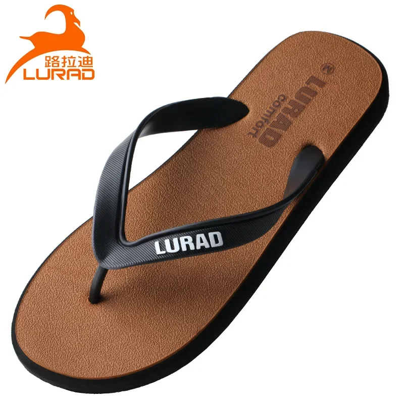 Men Flip Flops Summer Non-slip Outdoor Sandals Slippers Casual Rubber Beach Shoes Trend Wearproof Comfortable Fashion Antistatic