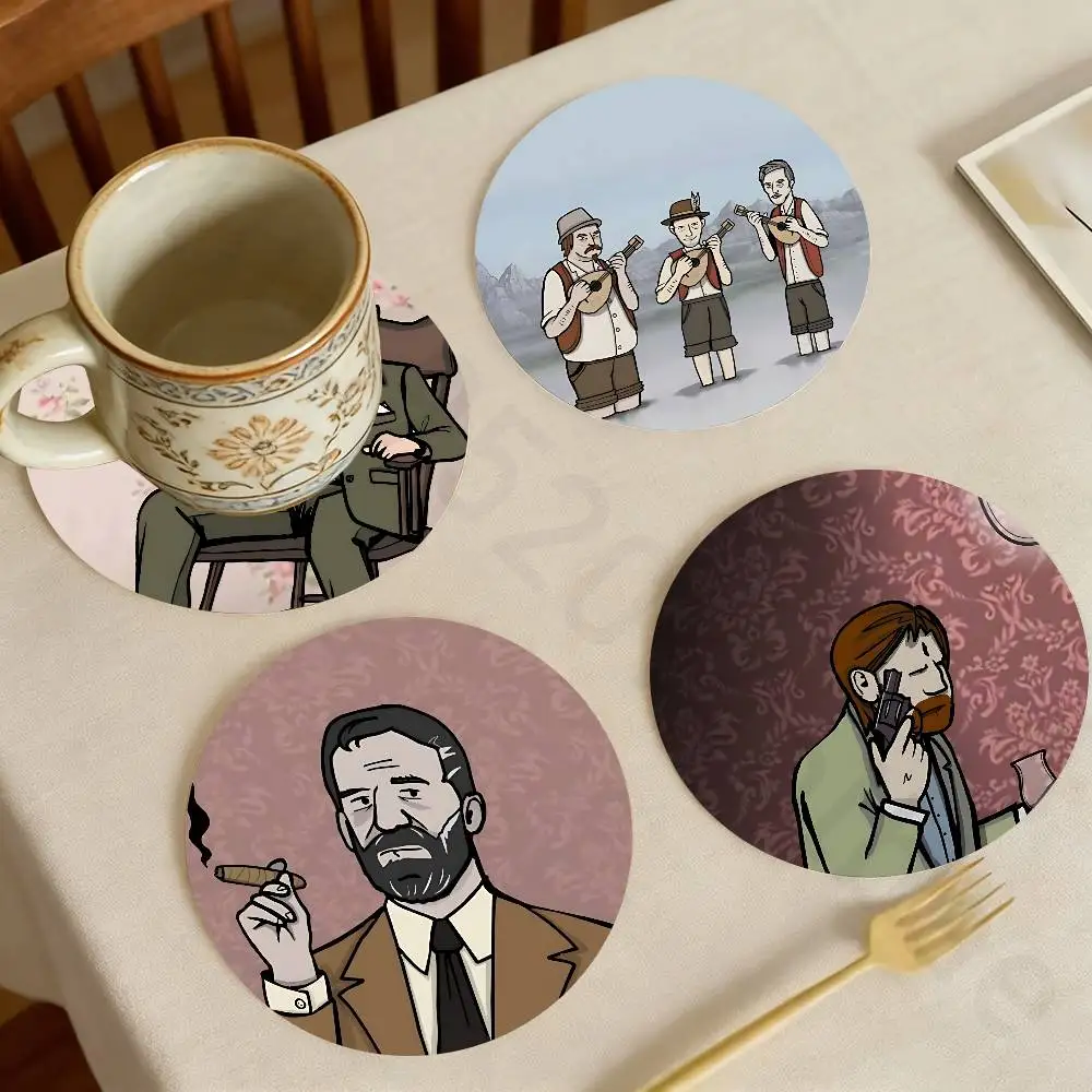 

Game R-Rusty Lake Wooden Theme Desktop Heat Mats Home Decor Coffee Mug Coasters For Office Restaurant