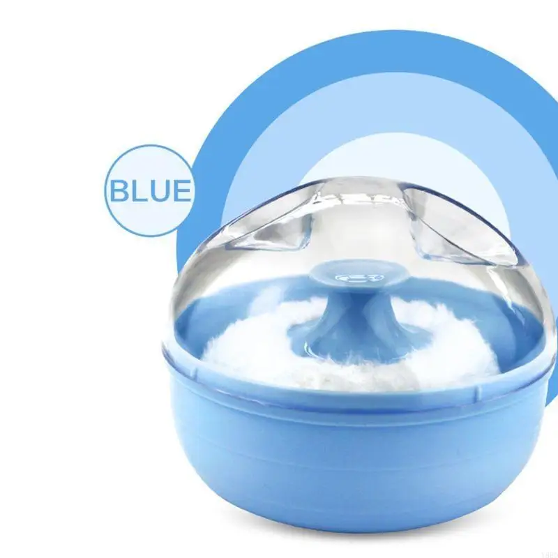 Y88D Cuerpo blanda Cosmético Cosmético Cuerpo bebé Talco Talco Pople esponja con caja