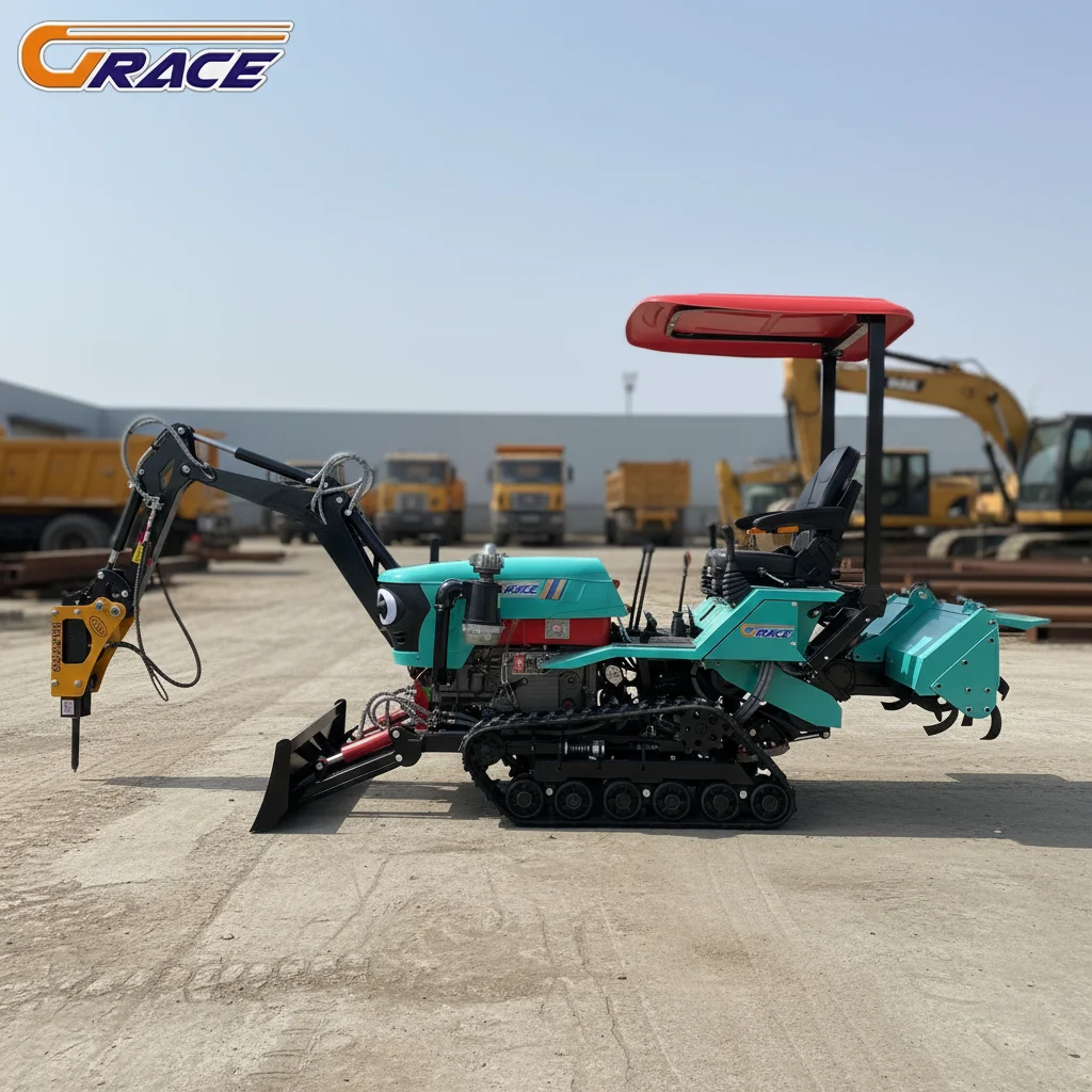

Customize Agricultural Crawler Tractor With Ditching Machine For Farming Work