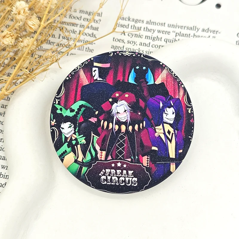 Game The Freak Circus Pierrot Harlequin Jester Cosplay Brooch Tinplate Badge Lapel Pins Bag Ornament Accessory Decoration Prop