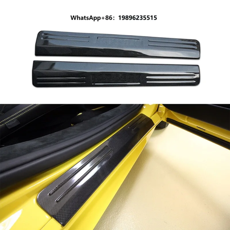 OEM Style Dry Carbon Fiber Door Sills Plates for 458