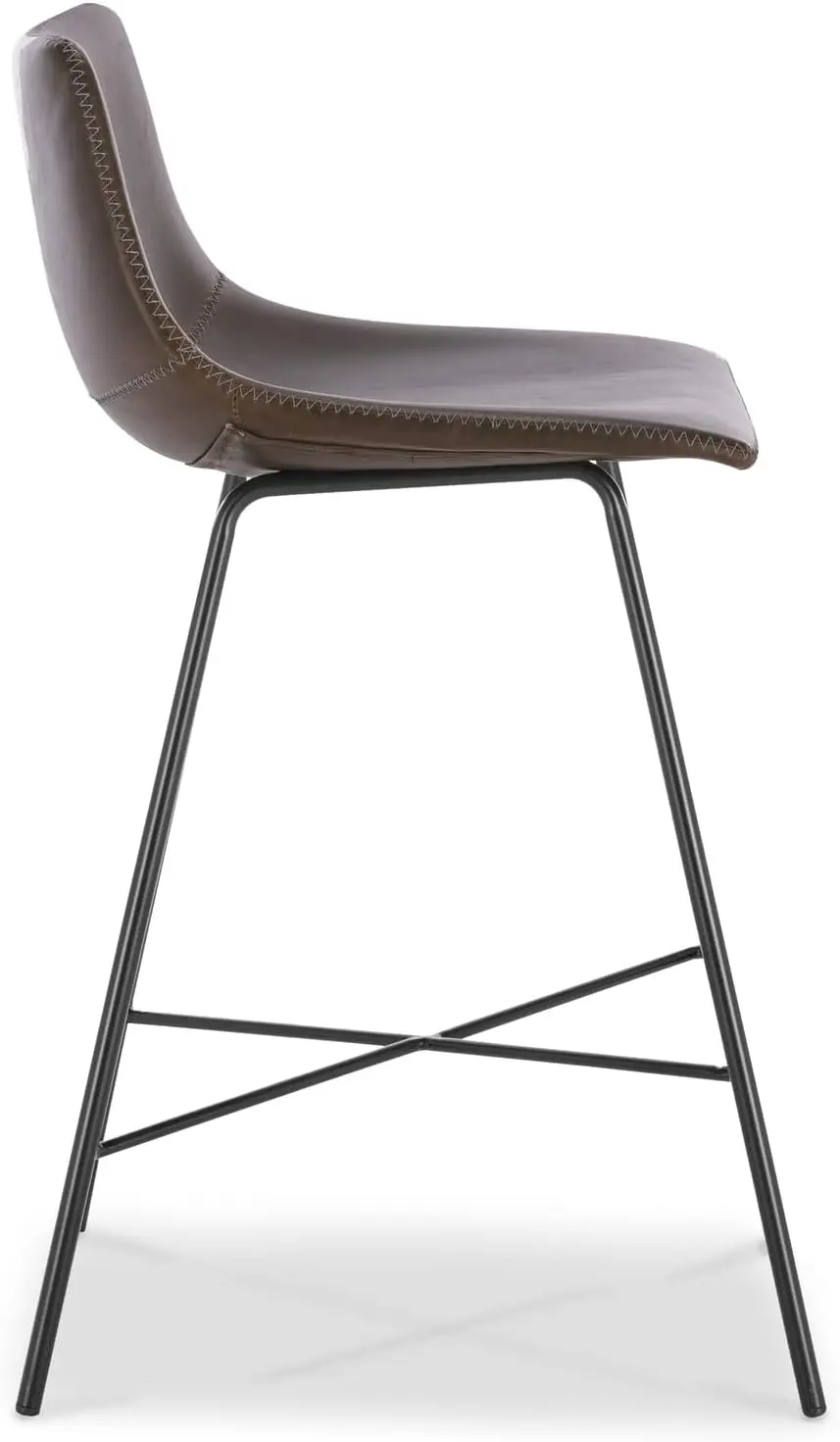 Banquetas com Costas, Barra Fezes Altura Contra, Bancos de Cozinha Resistente, Bancos de Bar Confortáveis, 24 polegadas, Conjunto de 3