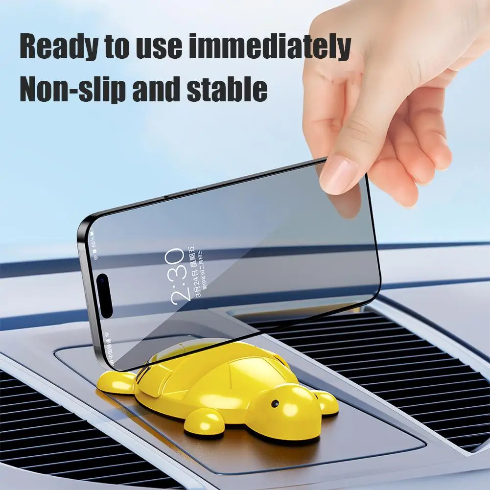 Suporte para telefone em formato de tartaruga, suporte antiderrapante para painel, acessórios fofos, suporte universal para viagem, para pára-brisa, J
