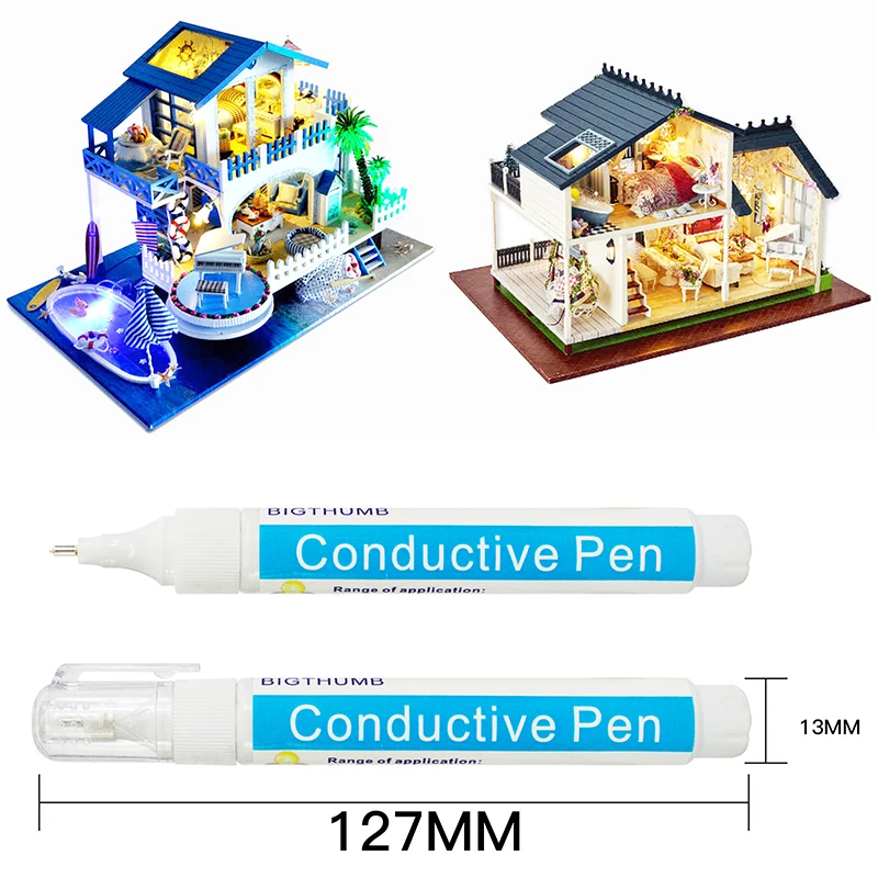 Pluma conductora para reparación de circuitos, Pluma de pintura conductora para educación de niños, Diseño de Circuito de enseñanza de física, fuerte adhesión, nuevo