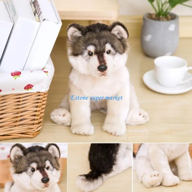

090B 15’’ Handcrafts Dog for Doll Novelty Gift Automobile Sofa Decorative Stuffed Ani