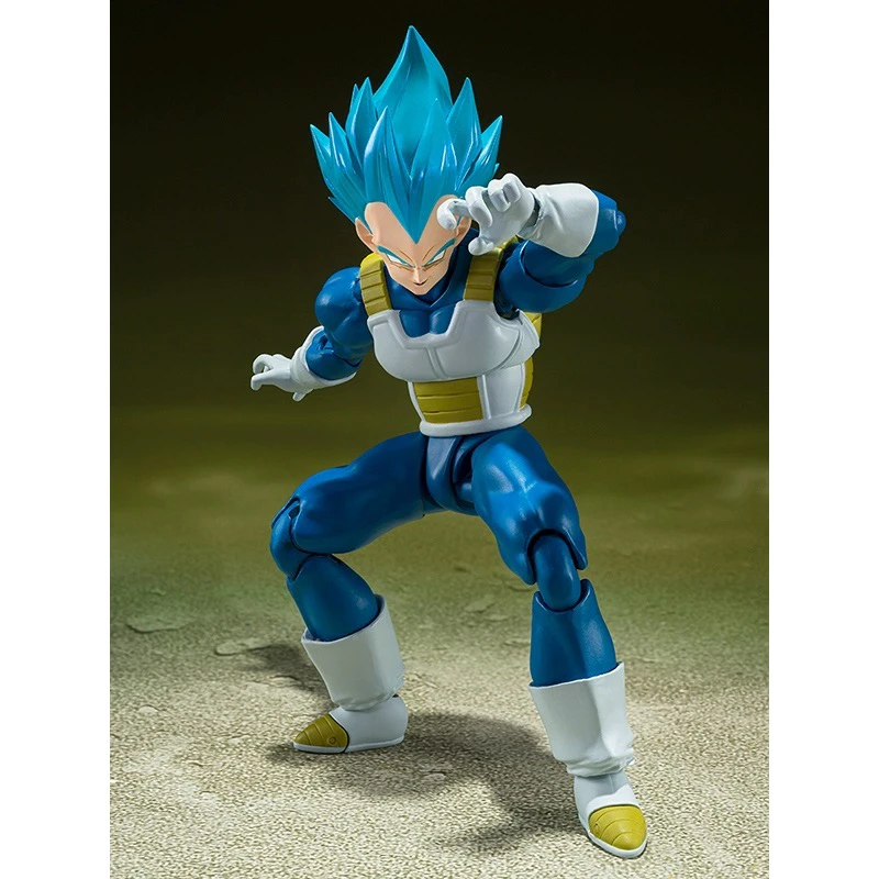 Original Dragon Ball Super Action Figure Shf Super Saiyan God Vegeta Anime Figurine Collrction Dbz Vegeta Statue Desk Decor Toys