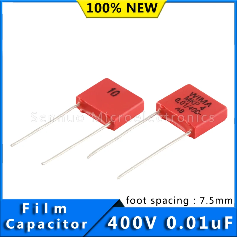 

5/10pcs New German WIMA Film Capacitor MKP4 400V 0.01uF 400v 103 Pitch 7.5mm Audio Infinity Capacitor MKP4G021002B00KSSD