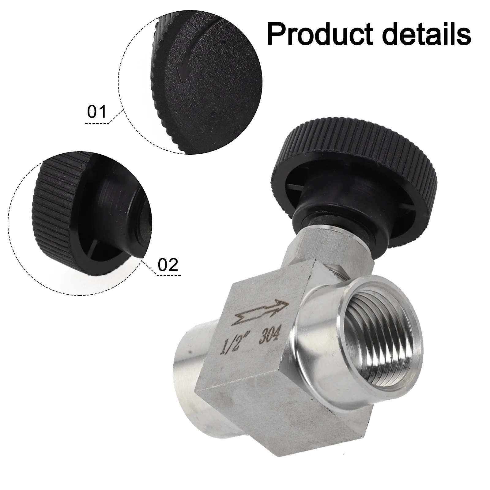 1 2'' Stainless Steel Internal Screw Valve Laboratory Experiments Lasting Construction Long Service Life Versatile Applications