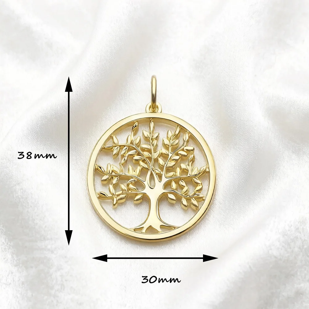 Pendant Golden Tree Summer New Fashion Love Jewelry Strength and Balance 925 Sterling Silver Accessories Gift For Woman