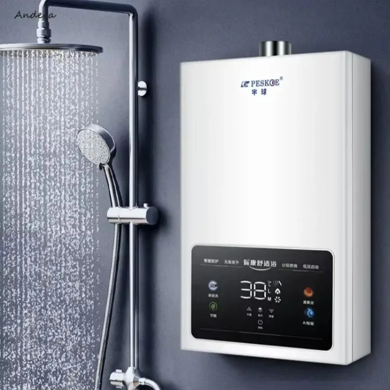 Natural gas household water heater - electric constant temperature, forced exhaust, balanced heating, instant heating