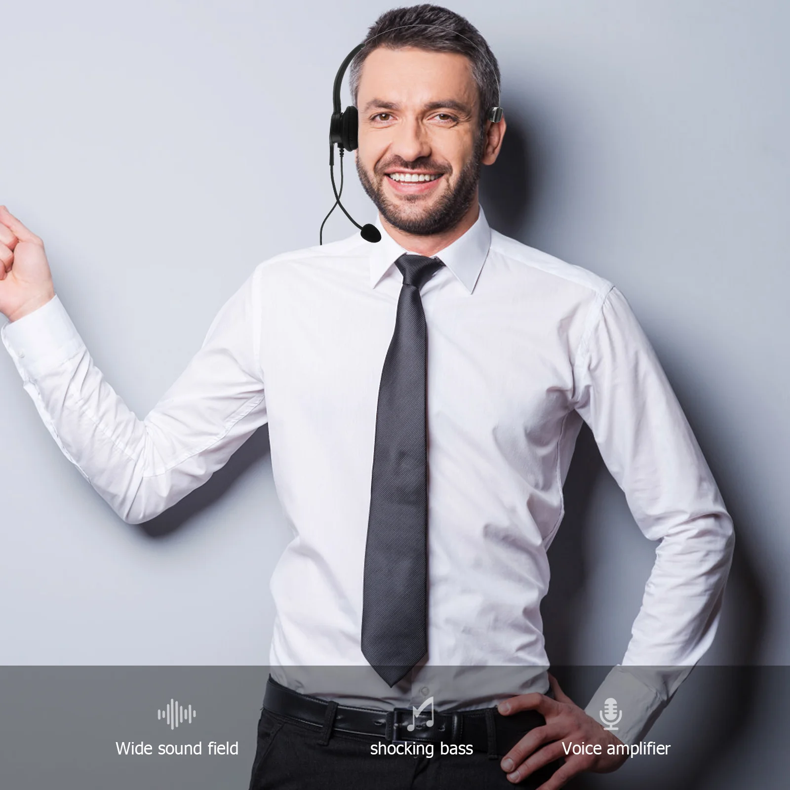 

Monaural Usb Headset Noise Cancelling Microphone 25 Levels Volume Control Call Center Office Computer Communication