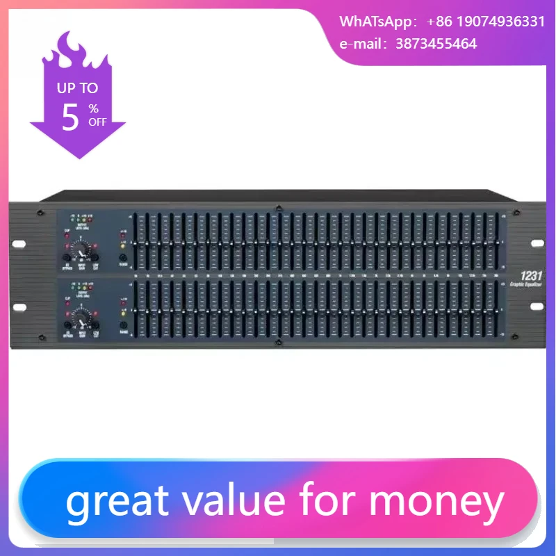 

1231 Series Graphic Equalizer Dual Channel 3U 31-Band Audio Peripheral Equalizer for Audio Equipment System