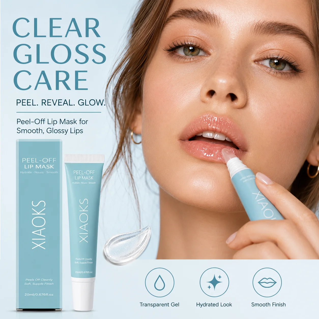 Peel-Off Lip Mask, with Multiple Plant-Based Nourishing Ingredients, Focusing on Lip Moisturization and Repair. Quickly Moisturizes Chapped Lips and Relieves Discomfort. Softens Cuticles, Reduces the Accumulation of Dead Skin, and Lightens the Appearance of Lip Lines. Light Texture, Not Heavy or Sticky on the Lips. Can Be Used Day and Night, Apply Thickly before Bed for Repair, and Apply Thinly during the Day for Moisturizing. Improve the Dullness Around the Lips, Brighten the Lip Color, and Create Healthy, Supple Lip Skin. view 6