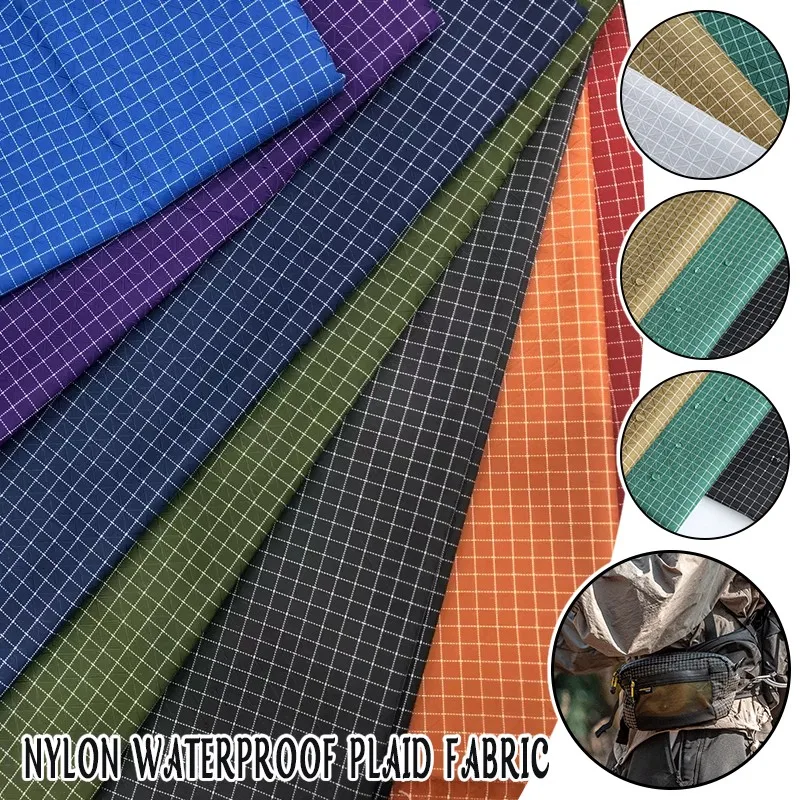 خيمة مقاوم للماء منقوشة النسيج النايلون خفيفة للغاية في الهواء الطلق على ظهره زي المواد DIY Gridstop منقوشة النسيج لوازم 90x150 سنتيمتر #3