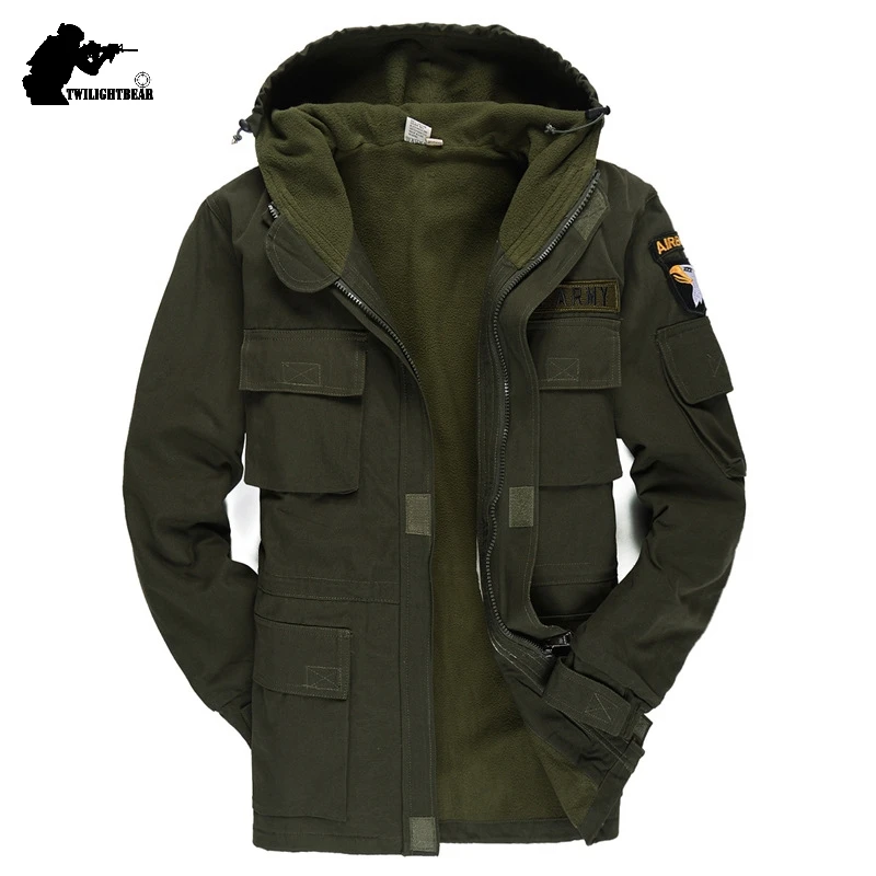 Uniforme militar para hombre M65 gabardina de talla grande camuflaje cintura delgada clásica Wadded 101 Air Force Parka chaqueta abrigo hombres BF802