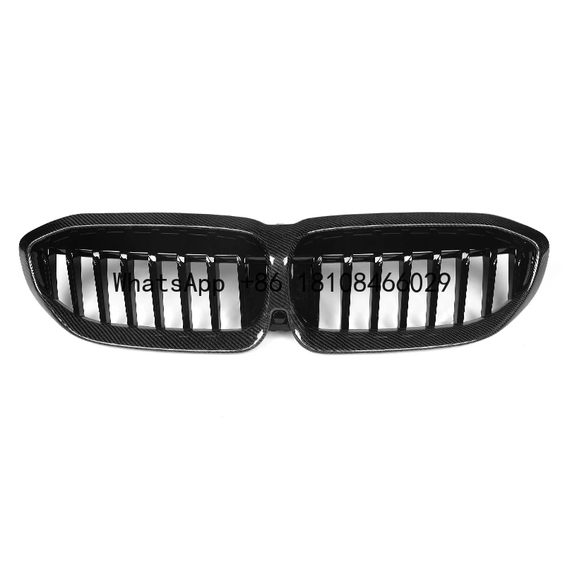 

Car front bumper grille Carbon Fiber Gloss Black Single Slat grille for BMW 3 series G20 G28 Pre-LCI 2019-2022 G20 Grill