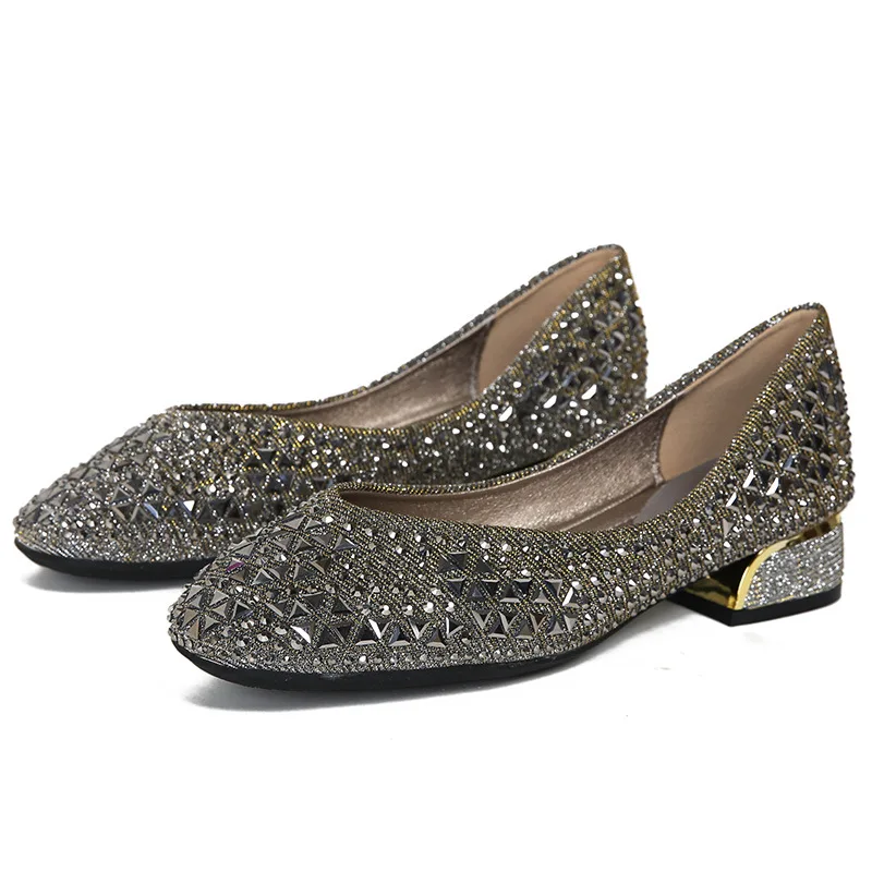 Fashion Women Shoes Luxury Pumps Bling Crystal High Heels Shoes Party Dress Shoes