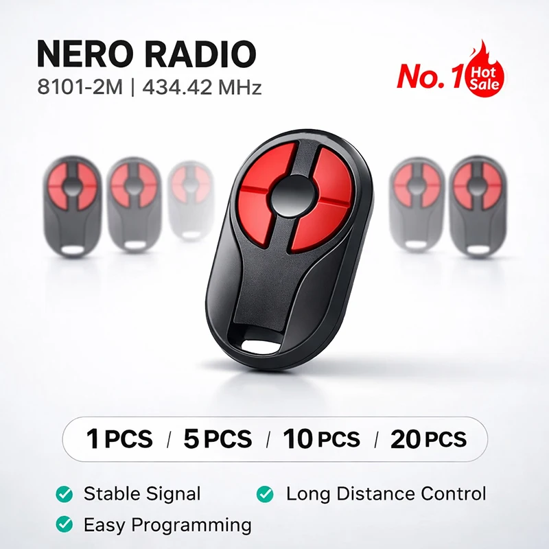 1-20-個-nero-radio-8101-2m-ゲートリモコン-nero-radio-8101-1m-8101-2m-8101-4m-バリアゲート-43442mhz-で使用可能