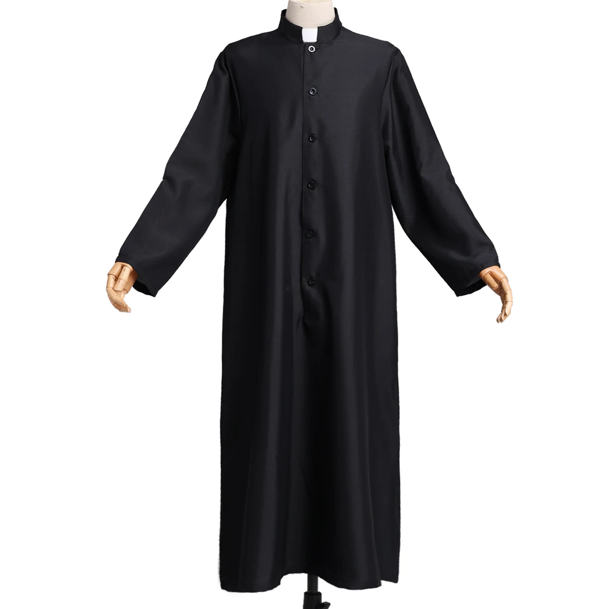 Взрослый черный благородный костюм священника, мужские религиозные пасторские костюмы отца на Хэллоуин, Пурим, вечерние, Марди Гра, нарядное платье