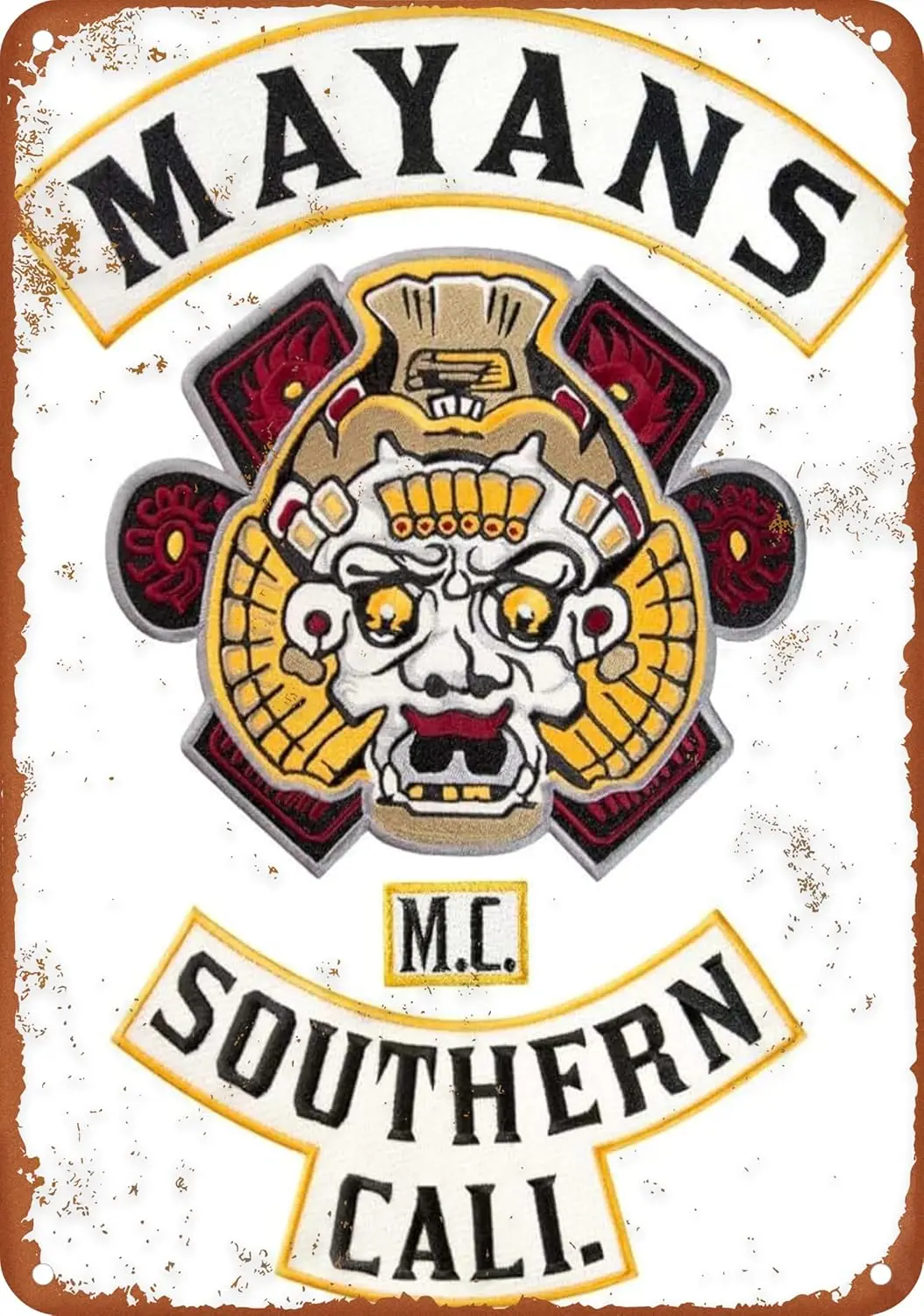 Mayans Mc Tv Show Fan desgastado V5 Vintage Metal estaño cartel de aluminio pared arte decoración del hogar cocina cartel cafetería Pub Pla