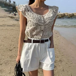 Ladies Puff Sleeve Vintage Lace Crop Top Women Summer New Fashion Casual Female Elegant T-shirt Cheap Wholesale 2