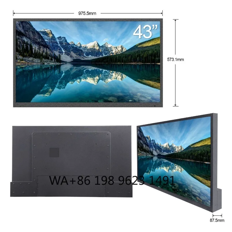 55 Inch IP55 Water-resistant Outdoor LCD Smart TV High Brightness Commercial Digital Signage Display
