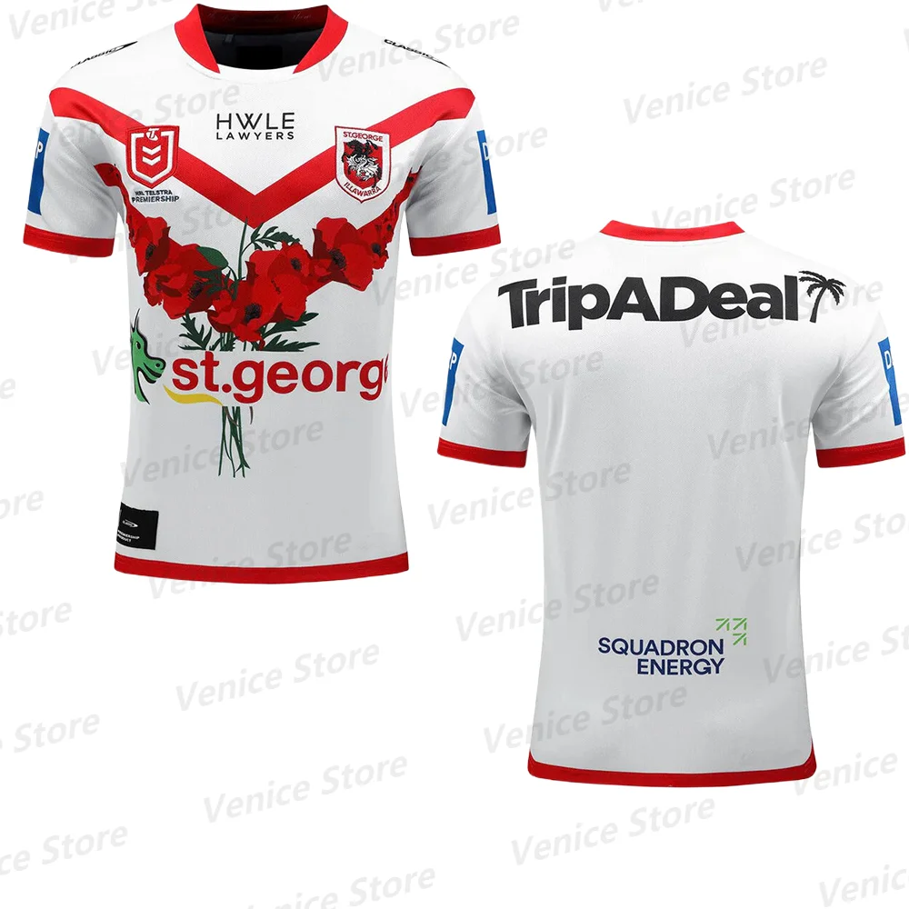 T Shirt For Men Rugby Jersey Australia Rugby Short Sleeve St. George-Illawarra Rugby Dragon Jersry Adult/KID Jersey Kit Rugby