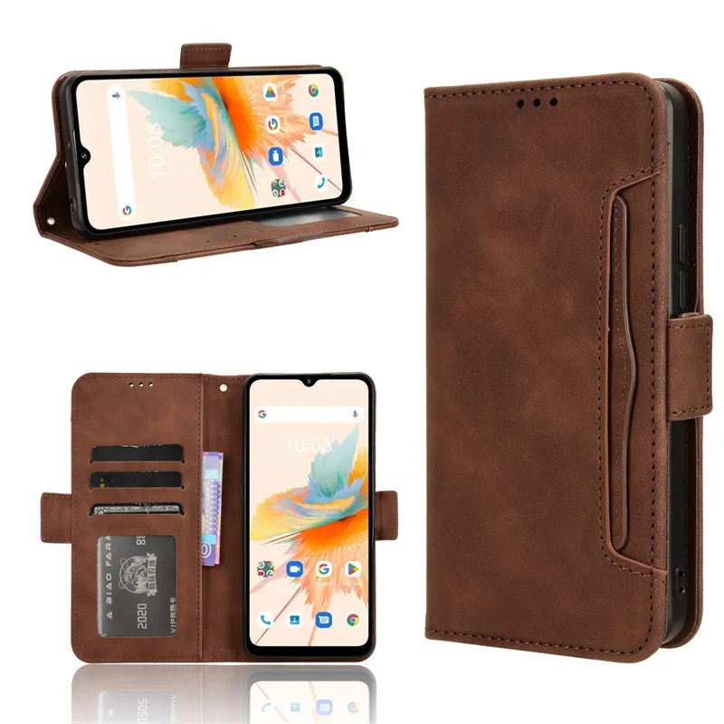 Retro Leather Multi-function Case for Umidigi A15 15S A13 Pro A13S A11 A11S A9 A7 A7S A5 Pro Flip Cover Removable Card Funda