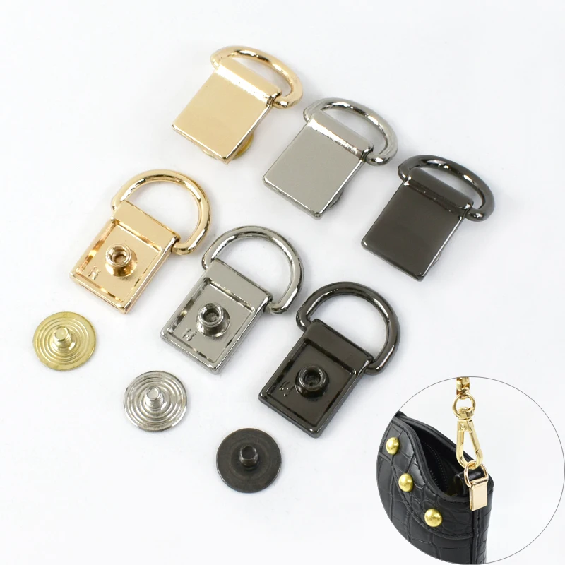 

Meetee 50/100Pcs Metal Side Clip Buckles for Bag Strap D Ring Screw Buckle Handbag Connector Clasp Hook DIY Hardware Accessories