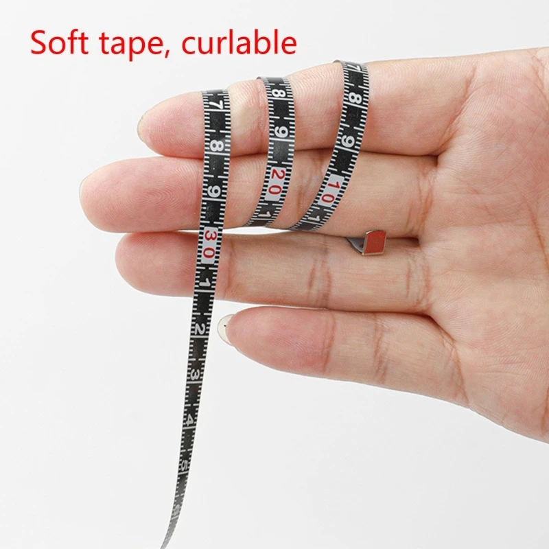 2meter(6.5ft) Tape Measure Steel Flexible Measuring Tape Keychain Self Locking Waterproof Metric Ruler for Industry Home