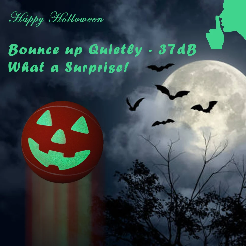 كرة الهالوين الانارة مقاس 3 تمتص الضوء يتوهج في كرة اليقطين الصامتة الناعمة الداكنة للمهرجانات لعبة كرة إسفنجية كذاب