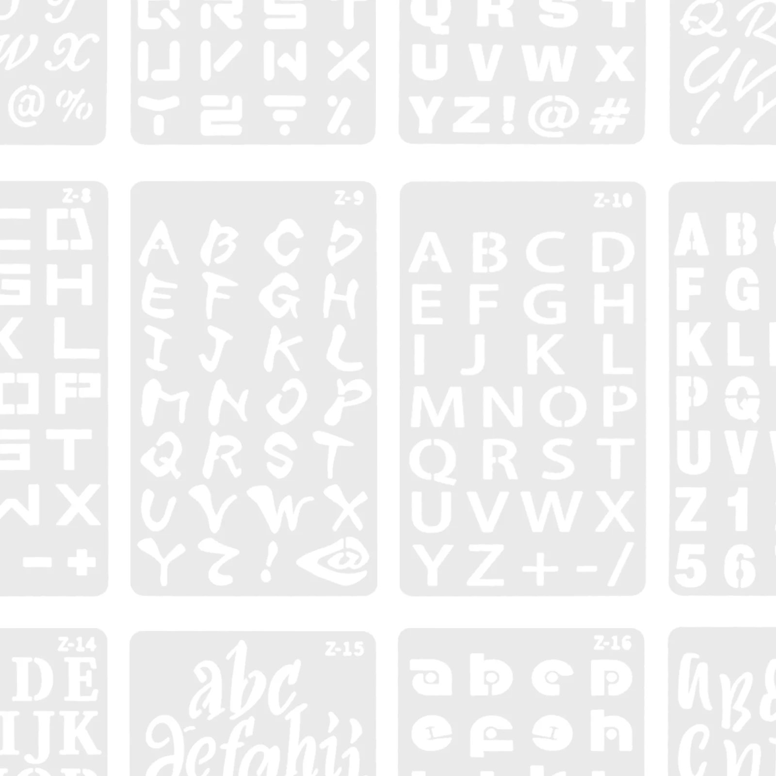 20 قطعة من استنسل الحروف البلاستيكية القابلة لإعادة الاستخدام قوالب الأبجدية لرسم القصاصات اليدوية والحرف اليدوية