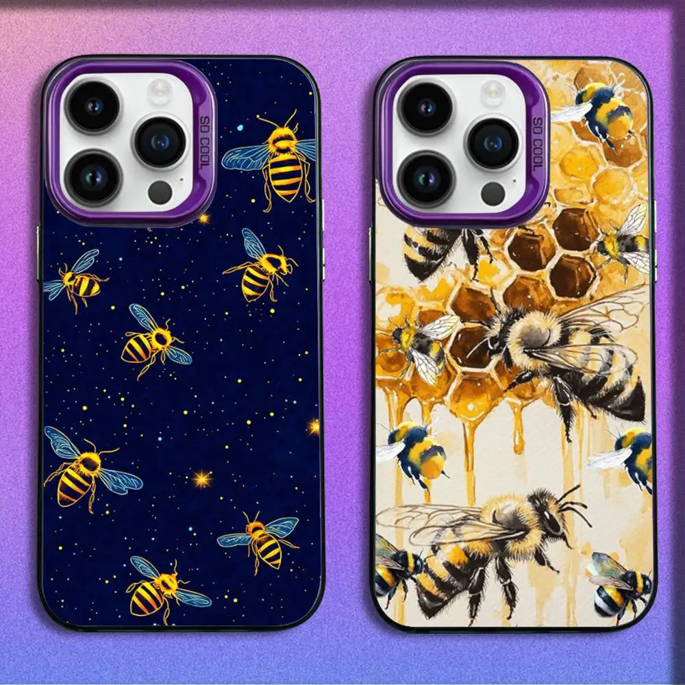 

Bee Honey Phone Case For iPhone 17,16,15,14,13,12,11,Pro,Max,Plus,E,SE4,Air,Mini Purple IMD Box