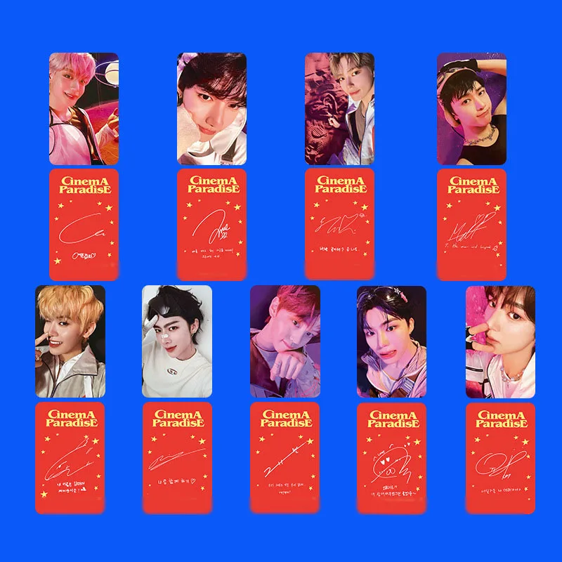 9pcs/set ZB1 Mini 4 Album CINEMA PARADISE Group LOMO Card RICKY KIM GYUVIN Chapter Hao Postcard Collection Photo Card Gift