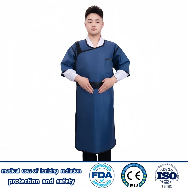 Professional x-ray gamma ray ionizing radiation protection - super soft short sleeve lead apron with 0.5mmpb shielding