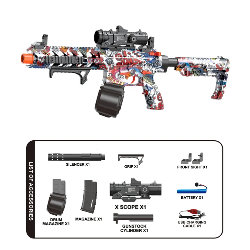 M416 Gun Toy Outdoor Elektrische Blaster Schieten Sport Gel Bullet Shoot Zomer Waterbal Speelgoed Voor Interactief Ouder-kind Spel