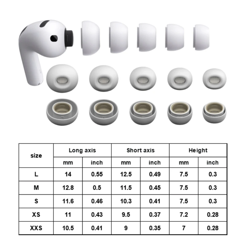 Secure Grip Silicone Ear Tips Earplug For Pro3 Earbuds Noise Isolation Ear Plug 83CE