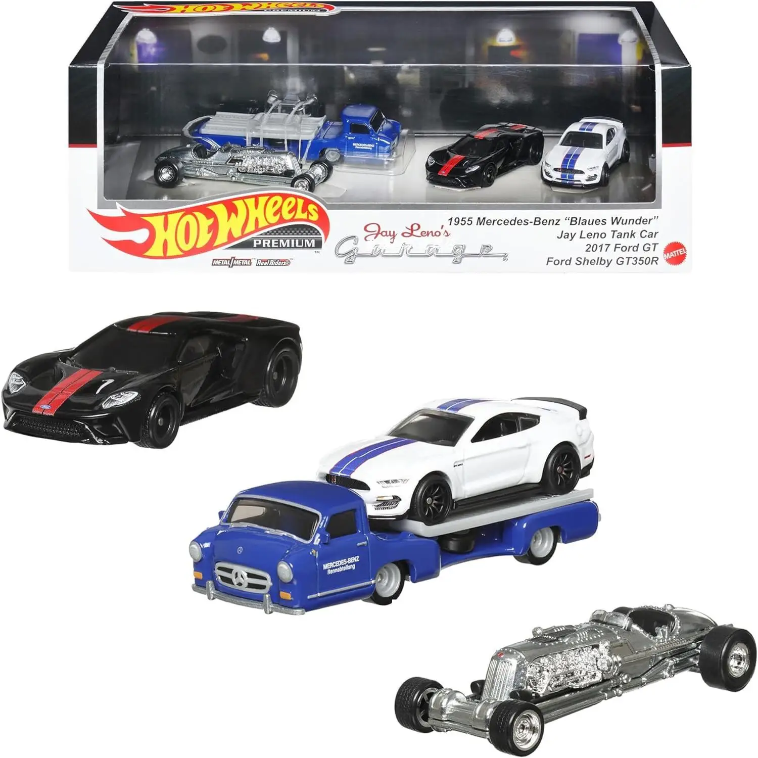 GMH39 HOT WHEELS 1:64 remorque bleu Miracle Ford Shelby Collection modèle de voiture en alliage moulé sous pression décoration cadeau