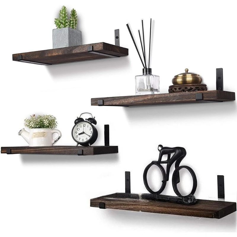 

Wholesale L-Shaped Wood Corner Shelves for Wall Corner Wall Shelf for Living Room Bedroom Kitchen Floating Shelves Set of 2