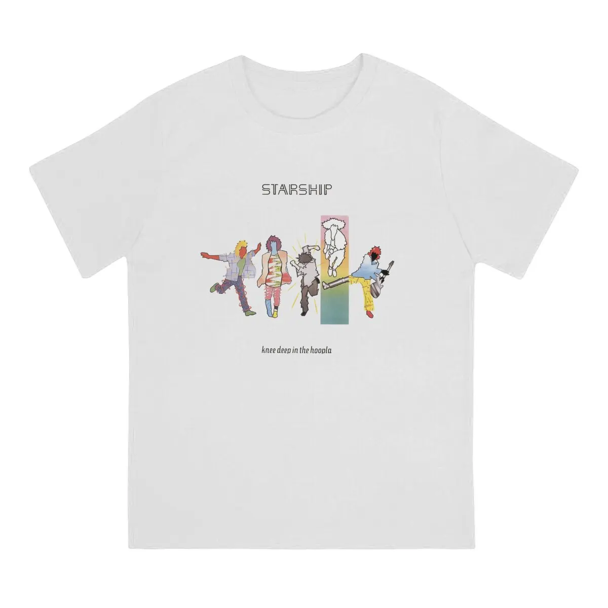 Music Man's TShirt Starship Band O Neck Short Sleeve Fabric T Shirt Humor High Quality Birthday Gifts